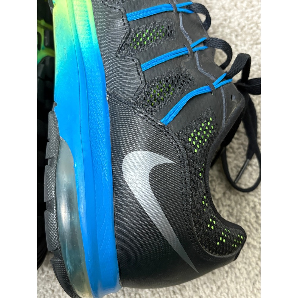 Nike Air Max Dynasty Mens Running Shoes Black Blue Volt 829711-007 Size 12 - Picture 12 of 14